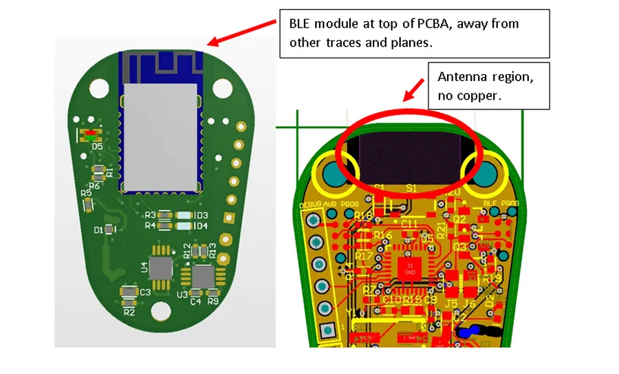 A Bluetooth PCB in use in a smart home device.