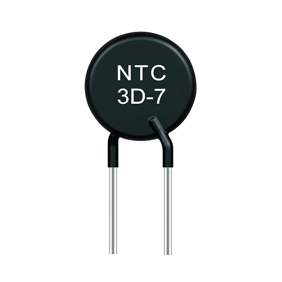 An NTC thermistor with a visual indication of its changing resistance with temperature variation.