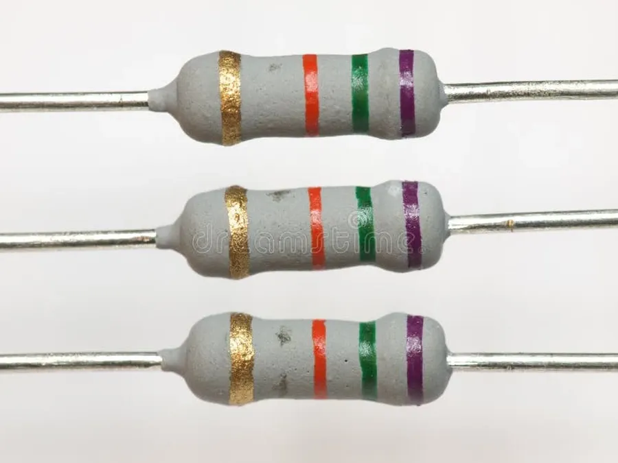 A close up of a power resistor, highlighting its size and construction.