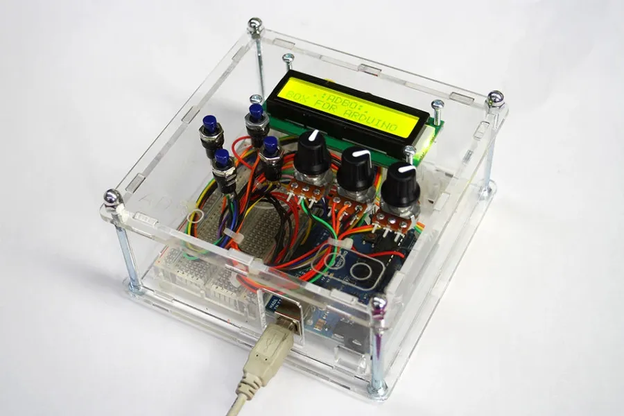 A DIY electronic project featuring a custom-designed PCB.