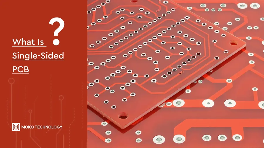 A comparison image showing a single-sided PCB next to a double-sided PCB.