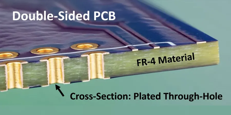 A sheet of FR-4 material used in PCB manufacturing.