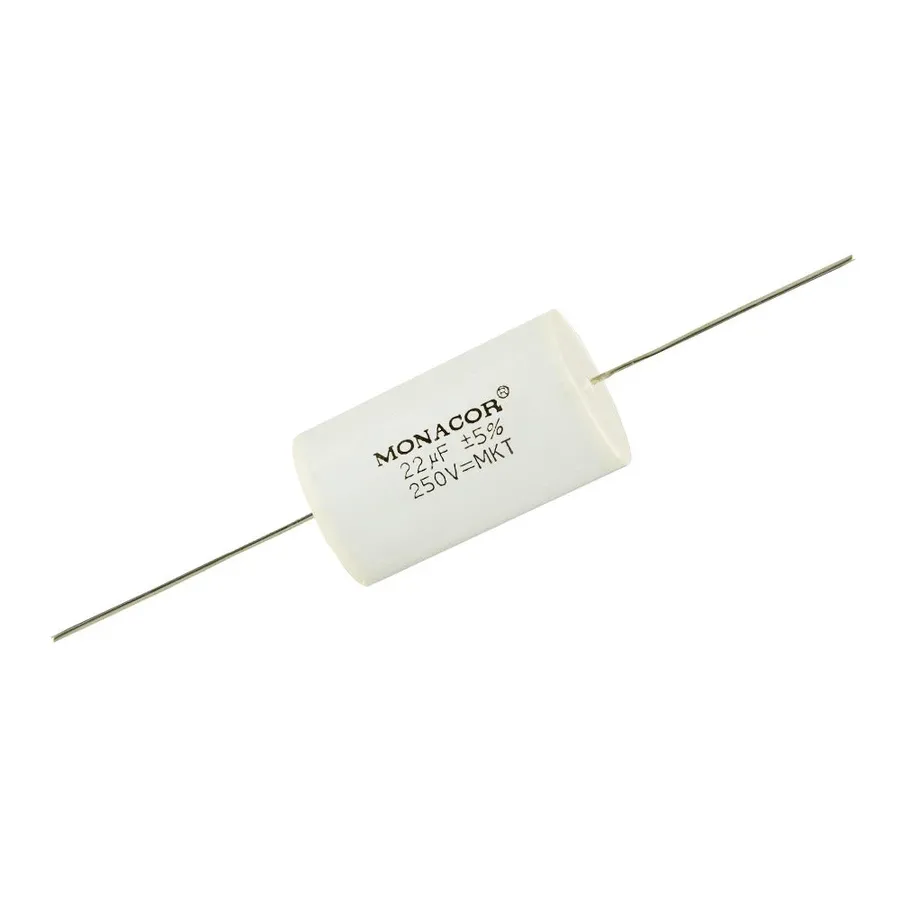 A printed circuit board with 22uF capacitors soldered onto it.