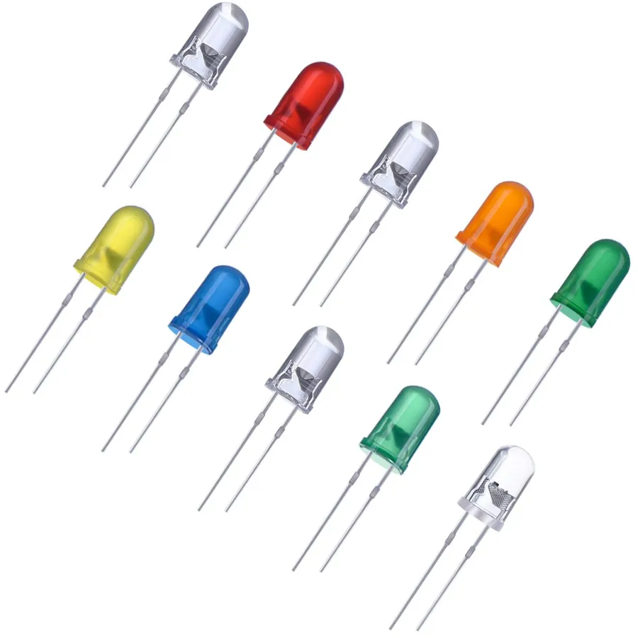 An array of colorful LED lights.