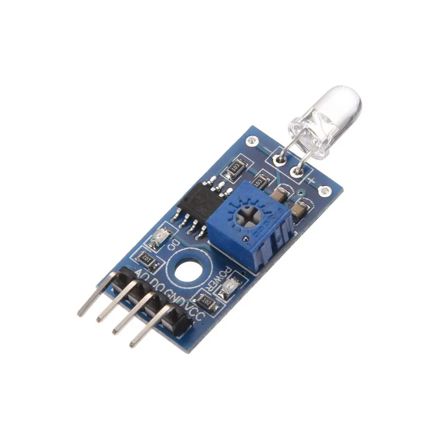 A photodiode sensor detecting light.