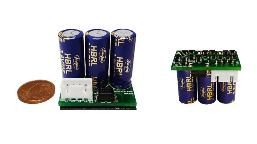 Various devices that utilize lithium capacitors for power.
