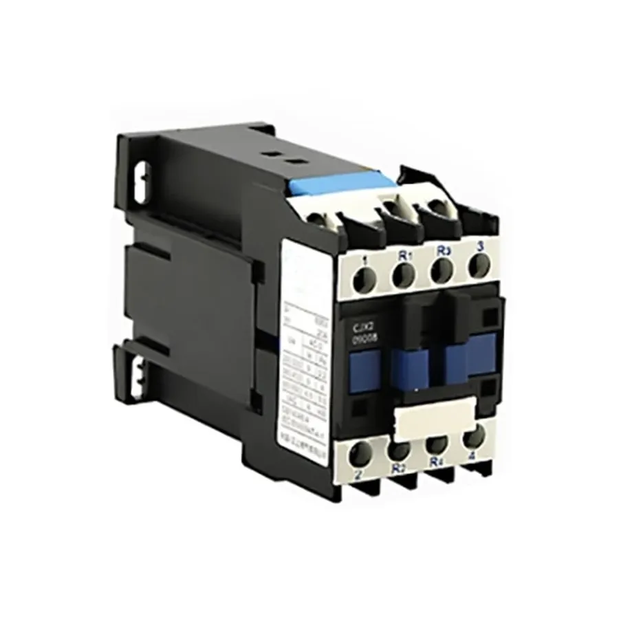 A DC contactor used for switching high-power DC circuits.
