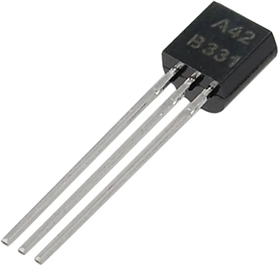 An NPN transistor with labeled terminals.