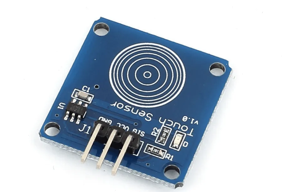 A PCB with various sensors attached, illustrating an intermediate-level project.