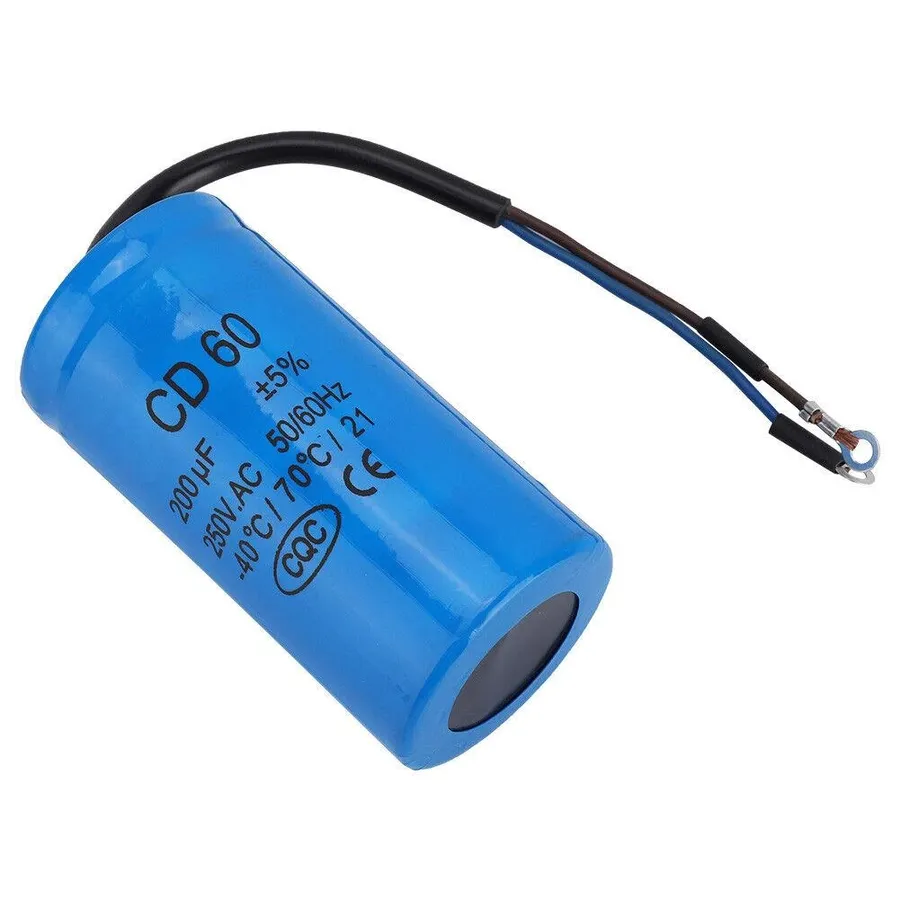 A collection of various CD60 capacitors showing different sizes and ratings.