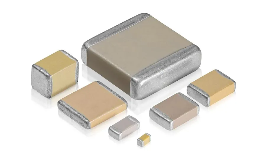 A high-frequency, high-Q capacitor used in a circuit board.