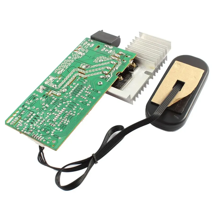 A shelf with induction cooker PCBs for sale.