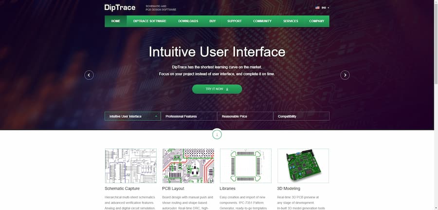 DipTrace website