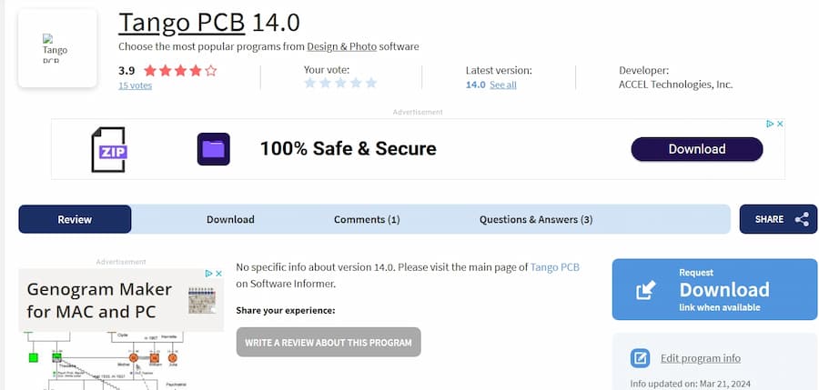 Tango PCB Software Review and Features