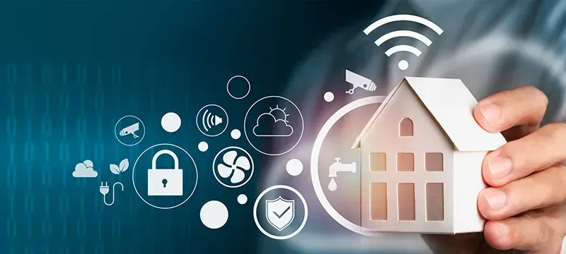 Illustration of connected devices in a smart home environment